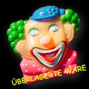 042-403 Clown Brosche gruene Locken